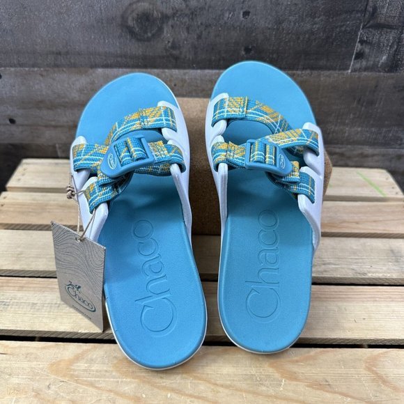 Chaco Kids Chillos Sport Sandals Polyester Size 4 Porcelain - Picture 4 of 6